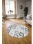Dijital Kaymaz Taban Yıkanabilir Modern Desen Yuvarlak Mutfak Salon Halısı, N-Y-Modern-66-Gri, 3