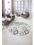 Dijital Kaymaz Taban Yıkanabilir Modern Desen Yuvarlak Mutfak Salon Halısı, N-Y-Modern-66-Gri, 5