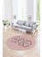 Dijital Kaymaz Taban Yıkanabilir Modern Desen Yuvarlak Mutfak Salon Halısı, N-Y-Modern-59-Pembe, 1