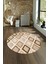 Dijital Kaymaz Taban Yıkanabilir Modern Desen Yuvarlak Mutfak Salon Halısı, N-Y-Modern-66-Kahve, 4
