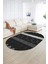 Dijital Kaymaz Yıkanabilir Modern Desen Oval Yolluk Mutfak Salon Halısı, N-O-Modern-75-Antrasit, 2
