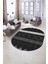 Dijital Kaymaz Yıkanabilir Modern Desen Oval Yolluk Mutfak Salon Halısı, N-O-Modern-75-Antrasit, 5