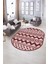 Dijital Kaymaz Yıkanabilir Modern Desen Oval Yolluk Mutfak Salon Halısı, N-O-MODERN-105-BORDO, 5