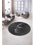 Dijital Kaymaz Taban Yıkanabilir Modern Desen Yuvarlak Mutfak Salon Halısı, N-Y-MODERN-115-ANTRASİT, 5