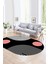 Dijital Kaymaz Yıkanabilir Modern Desen Oval Yolluk Mutfak Salon Halısı, N-O-Modern-52-Pembe, 1