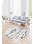 Dijital Kaymaz Taban Yıkanabilir Modern Desen Yuvarlak Mutfak Salon Halısı, N-Y-Modern-74-Gri, 1