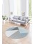 Dijital Kaymaz Taban Yıkanabilir Modern Desen Yuvarlak Mutfak Salon Halısı, N-Y-Modern-38-Mavi, 1