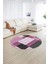 Dijital Kaymaz Taban Yıkanabilir Modern Desen Yuvarlak Mutfak Salon Halısı, N-Y-Modern-77-Mor, 2