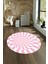 Dijital Kaymaz Taban Yıkanabilir Modern Desen Yuvarlak Mutfak Salon Halısı, N-Y-Modern-78-Pembe, 4