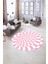 Dijital Kaymaz Taban Yıkanabilir Modern Desen Yuvarlak Mutfak Salon Halısı, N-Y-Modern-78-Pembe, 5