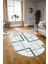 Dijital Kaymaz Yıkanabilir Modern Desen Oval Yolluk Mutfak Salon Halısı, N-O-Modern-80-Mavi, 3