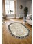 Dijital Kaymaz Yıkanabilir Modern Desen Oval Yolluk Mutfak Salon Halısı, N-O-MODERN-118-BEJ, 3