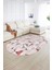Dijital Kaymaz Yıkanabilir Modern Desen Oval Yolluk Mutfak Salon Halısı, N-O-Modern-82-Pembe, 2