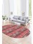 Dijital Kaymaz Yıkanabilir Modern Desen Oval Yolluk Mutfak Salon Halısı, N-O-Modern-19-Pembe, 1