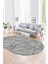 Dijital Kaymaz Yıkanabilir Modern Desen Oval Yolluk Mutfak Salon Halısı, N-O-MODERN-117-GRİ, 1