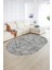 Dijital Kaymaz Yıkanabilir Modern Desen Oval Yolluk Mutfak Salon Halısı, N-O-MODERN-117-GRİ, 2