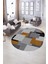 Dijital Kaymaz Yıkanabilir Modern Desen Oval Yolluk Mutfak Salon Halısı, N-O-Modern-47-Kahve, 5