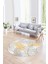 Dijital Kaymaz Taban Yıkanabilir Modern Desen Yuvarlak Mutfak Salon Halısı, N-Y-Modern-98-Gri, 1