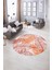 Dijital Kaymaz Taban Yıkanabilir Modern Desen Yuvarlak Mutfak Salon Halısı, N-Y-Modern-98-Kırmızı, 5