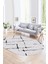 Dijital Kaymaz Yıkanabilir Modern Desen Oval Yolluk Mutfak Salon Halısı, N-O-Modern-72-Siyah, 1