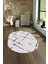 Dijital Kaymaz Yıkanabilir Modern Desen Oval Yolluk Mutfak Salon Halısı, N-O-Modern-72-Siyah, 4