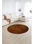 Dijital Kaymaz Taban Yıkanabilir Modern Desen Yuvarlak Mutfak Salon Halısı, N-Y-Modern-27-Turuncu, 2