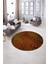 Dijital Kaymaz Taban Yıkanabilir Modern Desen Yuvarlak Mutfak Salon Halısı, N-Y-Modern-27-Turuncu, 5