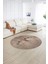 Dijital Kaymaz Taban Yıkanabilir Modern Desen Yuvarlak Mutfak Salon Halısı, N-Y-MODERN-115-KAHVE, 2