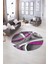 Dijital Kaymaz Taban Yıkanabilir Modern Desen Yuvarlak Mutfak Salon Halısı, N-Y-Modern-97-Mor, 5