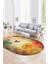Dijital Kaymaz Yıkanabilir Modern Desen Oval Yolluk Mutfak Salon Halısı, N-O-MODERN-109-RENKLİ, 1