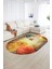 Dijital Kaymaz Yıkanabilir Modern Desen Oval Yolluk Mutfak Salon Halısı, N-O-MODERN-109-RENKLİ, 2