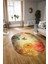 Dijital Kaymaz Yıkanabilir Modern Desen Oval Yolluk Mutfak Salon Halısı, N-O-MODERN-109-RENKLİ, 3
