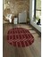 Dijital Kaymaz Yıkanabilir Modern Desen Oval Yolluk Mutfak Salon Halısı, N-O-Modern-88-Bordo, 4