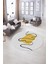 Dijital Kaymaz Taban Yıkanabilir Modern Desen Yuvarlak Mutfak Salon Halısı, N-Y-Modern-61-Sarı, 5