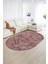 Dijital Kaymaz Yıkanabilir Modern Desen Oval Yolluk Mutfak Salon Halısı, N-O-MODERN-117-BORDO, 2