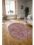 Dijital Kaymaz Yıkanabilir Modern Desen Oval Yolluk Mutfak Salon Halısı, N-O-MODERN-117-BORDO, 3