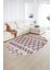 Dijital Kaymaz Yıkanabilir Modern Desen Oval Yolluk Mutfak Salon Halısı, N-O-Modern-92-Pembe, 2