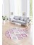 Dijital Kaymaz Taban Yıkanabilir Modern Desen Yuvarlak Mutfak Salon Halısı, N-Y-Modern-66-Pembe, 1
