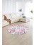 Dijital Kaymaz Taban Yıkanabilir Modern Desen Yuvarlak Mutfak Salon Halısı, N-Y-Modern-66-Pembe, 2