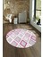 Dijital Kaymaz Taban Yıkanabilir Modern Desen Yuvarlak Mutfak Salon Halısı, N-Y-Modern-66-Pembe, 4