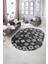 Dijital Kaymaz Yıkanabilir Modern Desen Oval Yolluk Mutfak Salon Halısı, N-O-Modern-99-Antrasit, 5