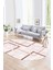 Dijital Kaymaz Yıkanabilir Modern Desen Oval Yolluk Mutfak Salon Halısı, N-O-Modern-80-Pembe, 1