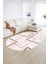 Dijital Kaymaz Yıkanabilir Modern Desen Oval Yolluk Mutfak Salon Halısı, N-O-Modern-80-Pembe, 2
