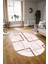 Dijital Kaymaz Yıkanabilir Modern Desen Oval Yolluk Mutfak Salon Halısı, N-O-Modern-80-Pembe, 3