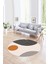 Dijital Kaymaz Taban Yıkanabilir Modern Desen Yuvarlak Mutfak Salon Halısı, N-Y-Modern-52-Turuncu, 1