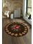 Dijital Kaymaz Taban Yıkanabilir Modern Desen Yuvarlak Mutfak Salon Halısı, N-Y-Modern-20-Kahve, 4
