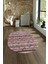 Dijital Kaymaz Yıkanabilir Modern Desen Oval Yolluk Mutfak Salon Halısı, N-O-Modern-85-Pembe, 4