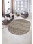 Dijital Kaymaz Yıkanabilir Modern Desen Oval Yolluk Mutfak Salon Halısı, N-O-Modern-86-Krem, 5