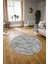 Dijital Kaymaz Taban Yıkanabilir Modern Desen Yuvarlak Mutfak Salon Halısı, N-Y-MODERN-117-GRİ, 3