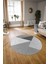 Dijital Kaymaz Taban Yıkanabilir Modern Desen Yuvarlak Mutfak Salon Halısı, N-Y-Modern-38-Gri, 3